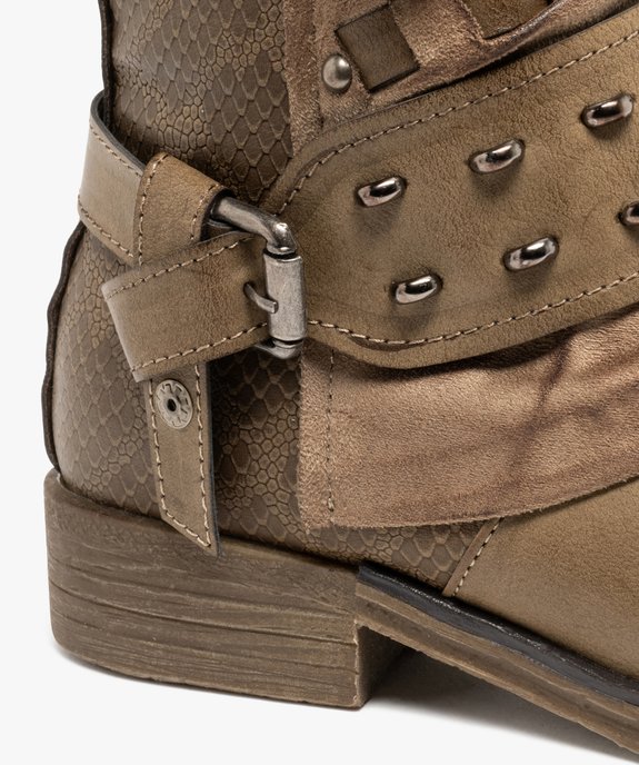 Boots femme esprit western vue6 - GEMO (CASUAL) - GEMO
