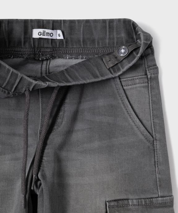Pantalon cargo taille élastiquée garçon vue7 - GEMO (ENFANT) - GEMO