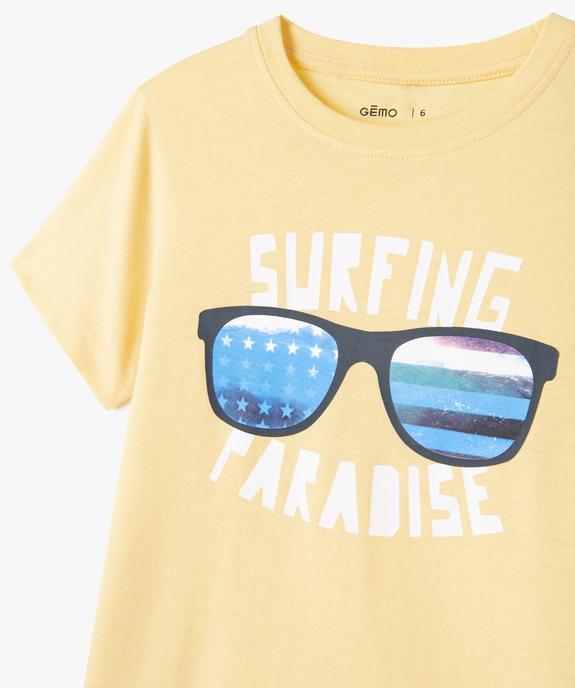 Tee-shirt manches courtes inspiration surf garçon vue2 - GEMO (ENFANT) - GEMO