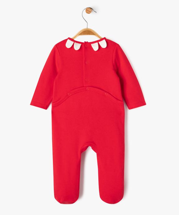 Pyjama dors-bien en coton avec motif fraise bébé fille vue4 - GEMO 4G BEBE - GEMO