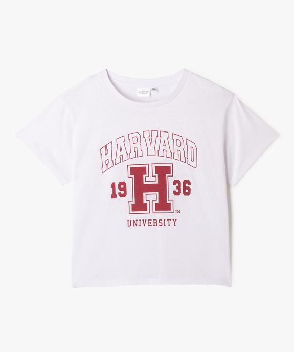 Tee-shirt manches courtes avec inscription fille - Harvard University vue1 - HARVARD - GEMO