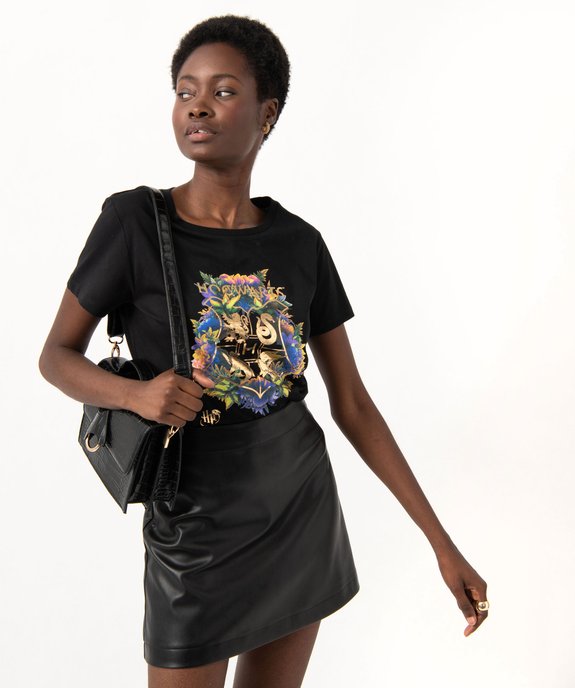 Tee-shirt à manches courtes avec motif pailleté femme - Harry Potter vue1 - HARRY POTTER - GEMO