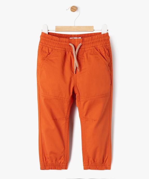 Pantalon jogger en coton bébé garçon vue2 - GEMO 4G BEBE - GEMO