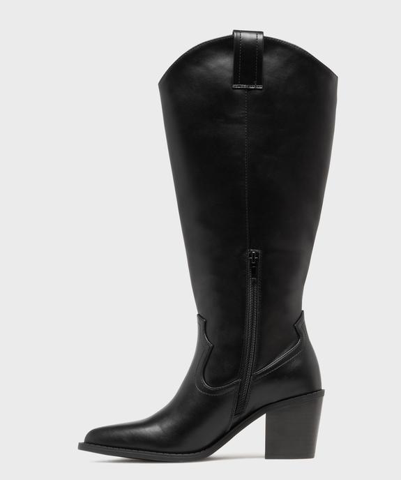 Bottes à talon et bout pointu inspiration santiags femme vue3 - FOLLOW ME - GEMO