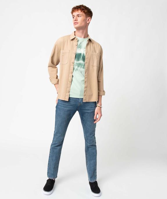 Tee-shirt homme effet tie and dye avec inscription vue5 - GEMO (HOMME) - GEMO