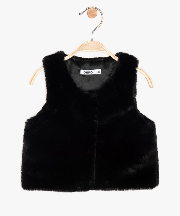 Gilet Bebe Fille Sans Manches En Maille Peluche Gemo