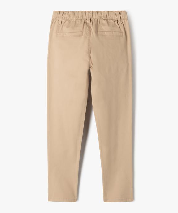 Pantalon chino coupe regular garçon vue3 - GEMO (ENFANT) - GEMO