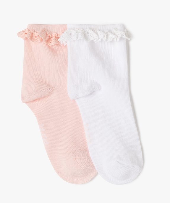 Chaussettes bébé fille à volants (lot de 2) vue1 - GEMO 4G BEBE - GEMO