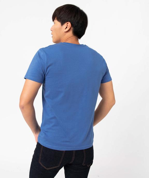 Tee-shirt à manches courtes et col V homme vue3 - GEMO 4G HOMME - GEMO