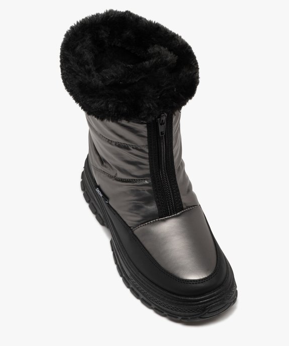 Après-ski femme fourrés à col duveteux avec zip central vue5 - ATHLETIC - GEMO