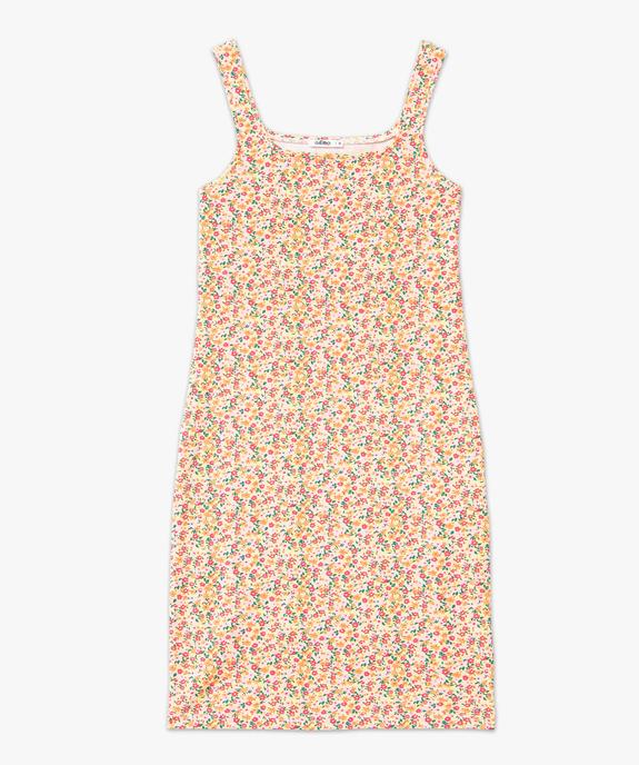 Robe tee-shirt femme imprimée en coton extensible vue4 - GEMO(FEMME PAP) - GEMO