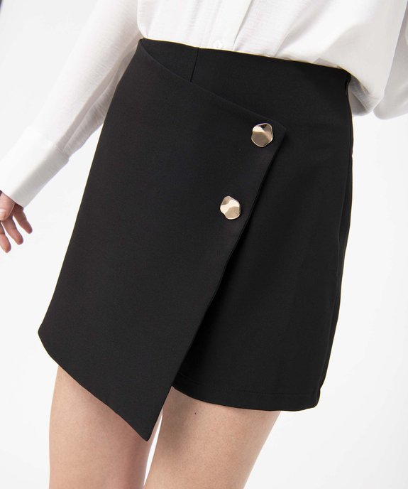 Short-jupe femme avec boutons fantaisie  vue2 - GEMO(FEMME PAP) - GEMO