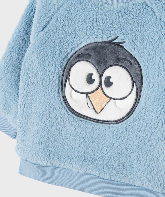 Sweat en sherpa douillet imprimé bébé garçon vue2 - GEMO(BEBE DEBT) - GEMO