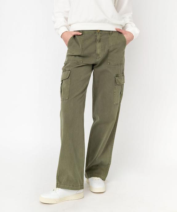 Pantalon cargo multi poches femme vue3 - GEMO 4G FEMME - GEMO
