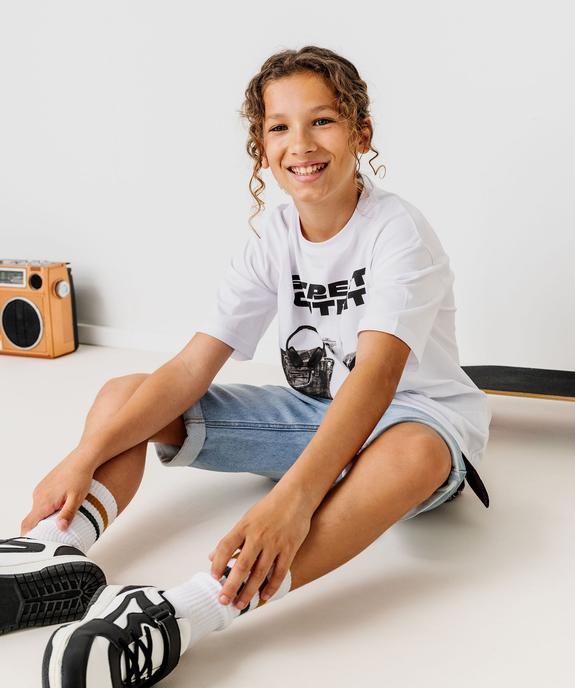 Tee-shirt imprimé skate garçon vue5 - GEMO (JUNIOR) - GEMO