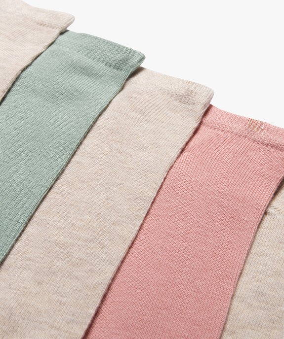 Chaussettes ultra courtes femme (lot de 5 paires) vue2 - GEMO 4G FEMME - GEMO