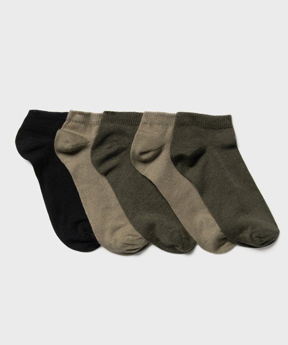 Chaussettes garçon ultra-courtes unies (lot de 5 paires) vue1 - GEMO 4G GARCON - GEMO