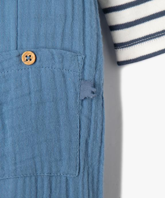 Ensemble 3 pièces salopette, body et bavoir bébé garçon - LuluCastagnette vue2 - LULUCASTAGNETTE - GEMO