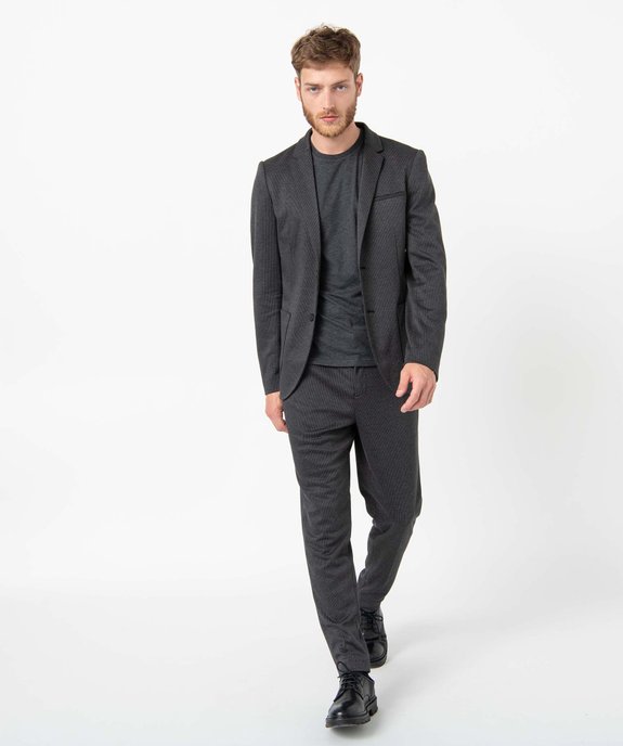 Pantalon homme à motif pied de poule avec taille ajustable vue5 - GEMO (HOMME) - GEMO
