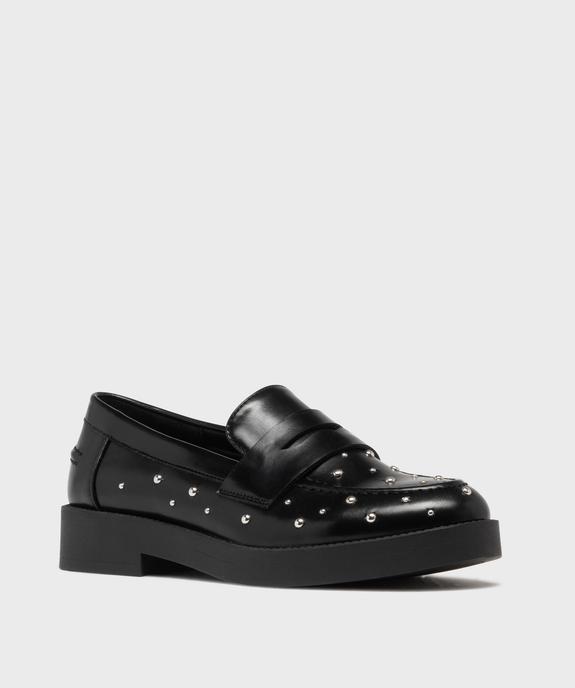 Mocassins avec clous métalliques sur semelle plateforme femme - Follow Me vue3 - FOLLOW ME - GEMO