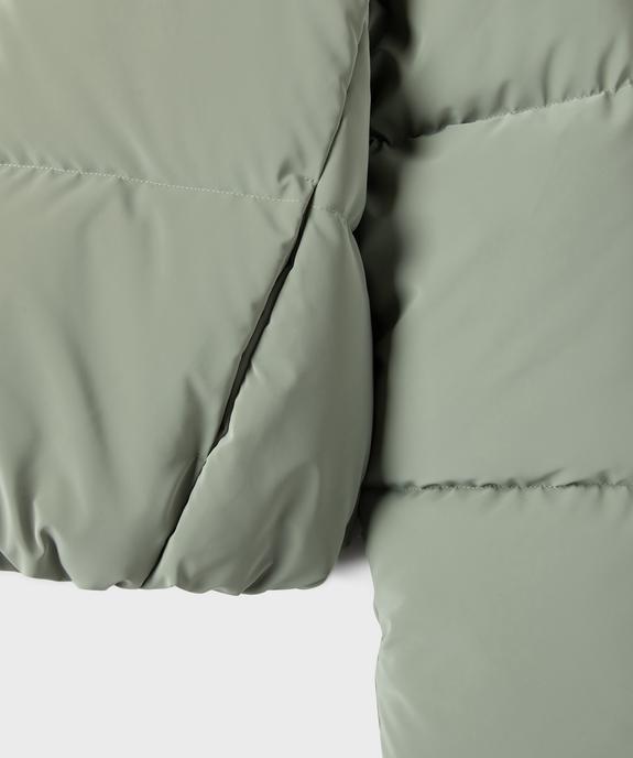 Parka courte à capuche en matière déperlante finition mate fille vue3 - GEMO 4G FILLE - GEMO