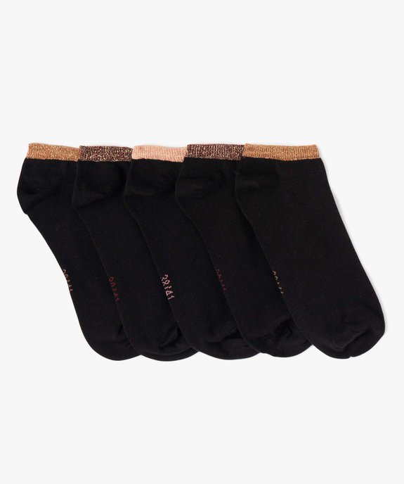 Chaussettes femme tige ultra courte avec paillettes (lot de 5) vue1 - GEMO(HOMWR FEM) - GEMO
