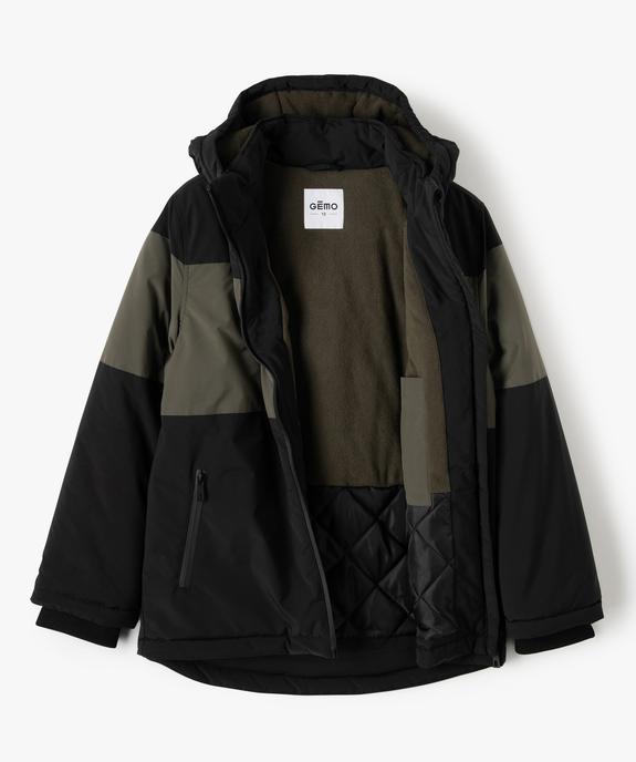 Blouson garçon déperlant avec capuche et doublure polaire vue2 - GEMO (ENFANT) - GEMO