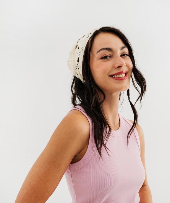 Débardeur en maille côtelée emmanchures américaines femme vue4 - GEMO 4G FEMME - GEMO