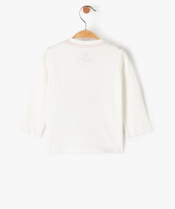 Tee-shirt bébé fille manches longues imprimé pailleté - Camps United - CAMPS UNITED Tee-shirt bébé fille manches longues imprimé pailleté - Camps United vue4 - CAMPS UNITED - GEMO