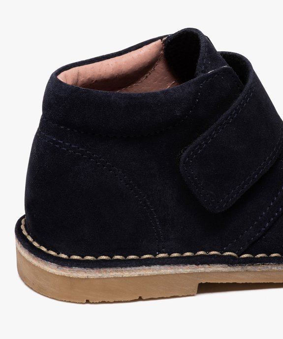Boots enfant unis en cuir à fermeture scratch vue6 - GEMO (ENFANT) - GEMO