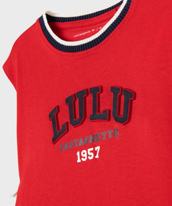 T-shirt style universitaire Lulu Castagnette garçon vue3 - LULUCASTAGNETTE - GEMO