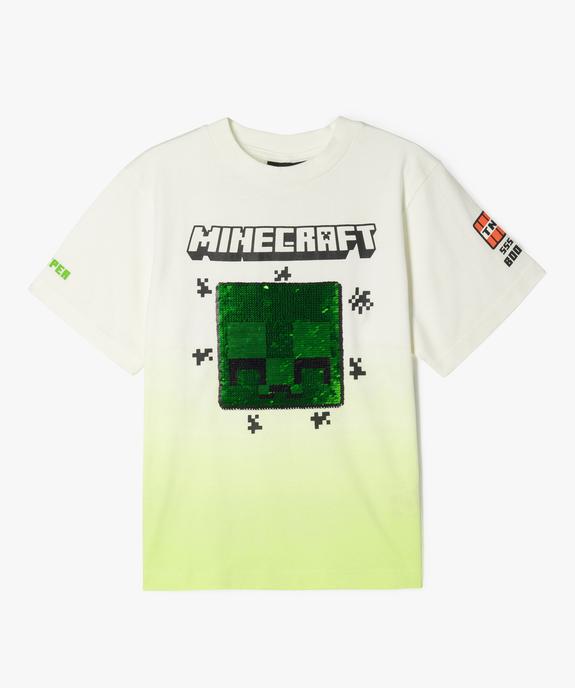 Tee-shirt Minecraft sequins garçon vue1 - MINECRAFT - GEMO