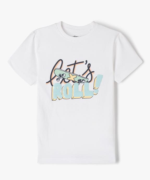 T-shirt manches courtes à motif ludique garçon vue1 - GEMO (ENFANT) - GEMO