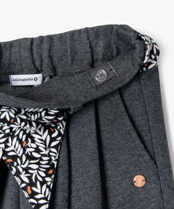 Pantalon en maille aspect flanelle fille - LuluCastagnette vue2 - LULUCASTAGNETTE - GEMO