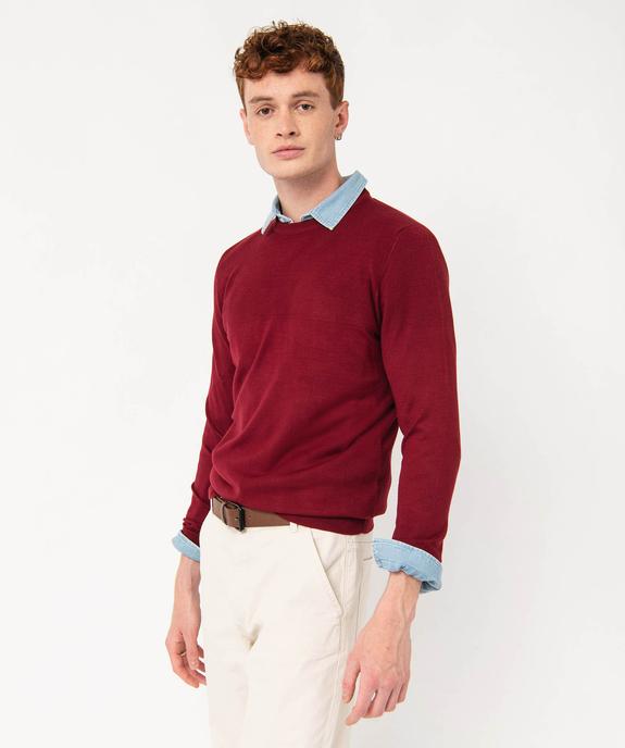 Pull en maille fine à col rond homme vue1 - GEMO 4G HOMME - GEMO