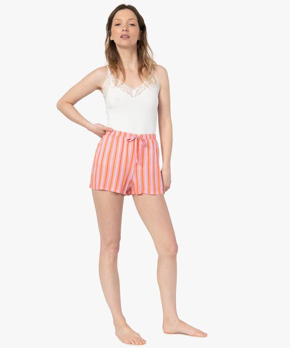 Caraco femme à fines bretelles et décolleté dentelle vue5 - GEMO(HOMWR FEM) - GEMO