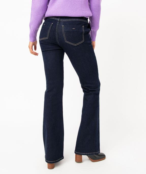 Jean bootcut taille normale en coton stretch femme vue3 - GEMO 4G FEMME - GEMO