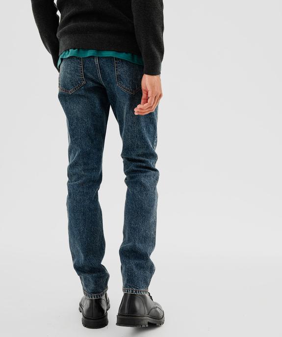 Jean droit en denim délavé vue3 - GEMO 4G HOMME - GEMO