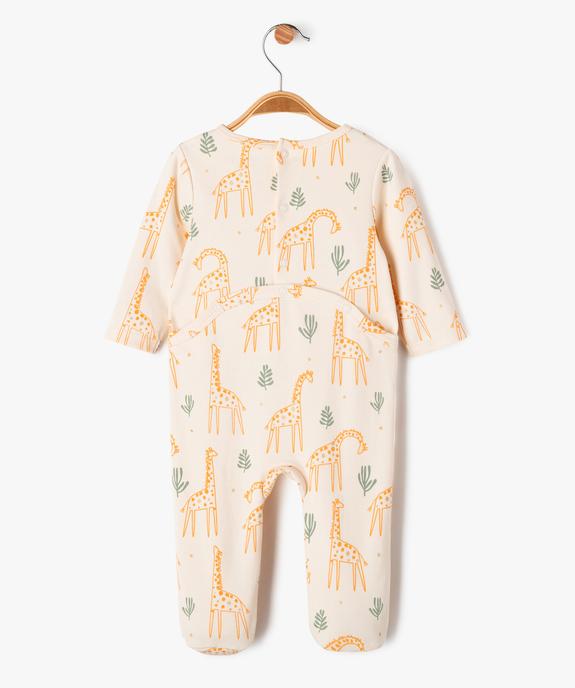 Pyjama bébé avec motifs girafes et touches pailletées vue5 - GEMO 4G BEBE - GEMO