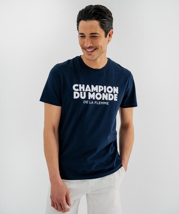 Tee-shirt manches courtes en jersey imprimé homme vue2 - GEMO 4G HOMME - GEMO