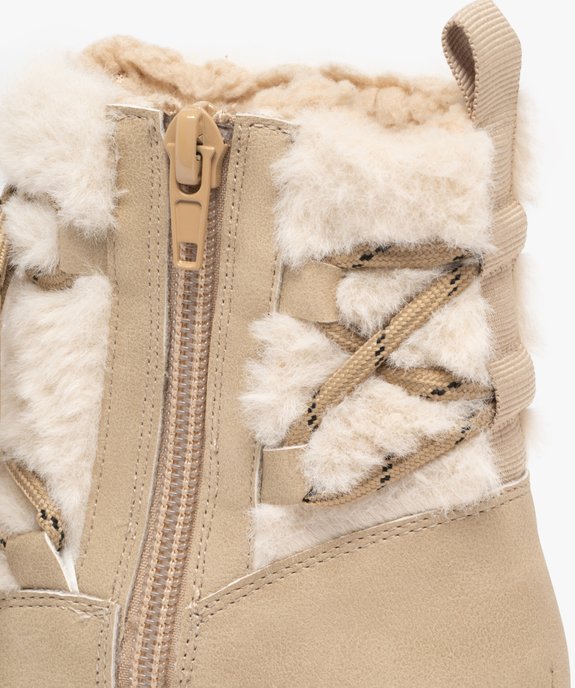 Bottines fille fourrées style montagne au dessus duveteux vue7 - LOVELY WINGS GEMO FOR GOOD - GEMO