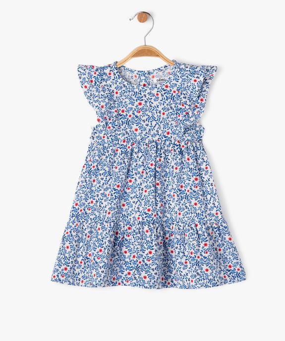 Robe à manches courtes avec volants bébé fille vue1 - GEMO 4G BEBE - GEMO