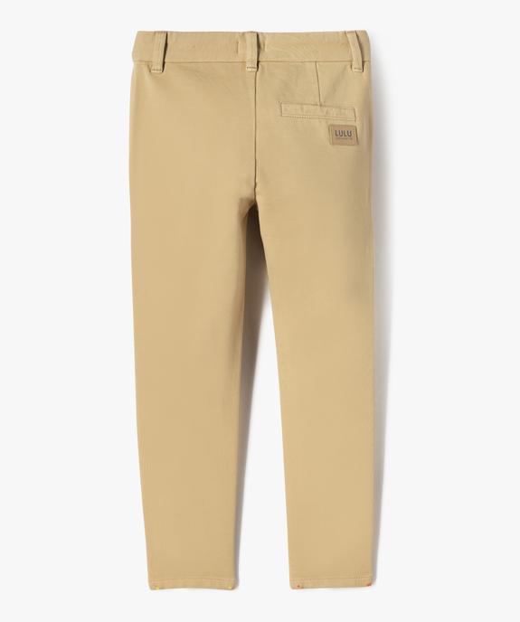 Pantalon chino taille ajustable garçon vue3 - LULUCASTAGNETTE - GEMO