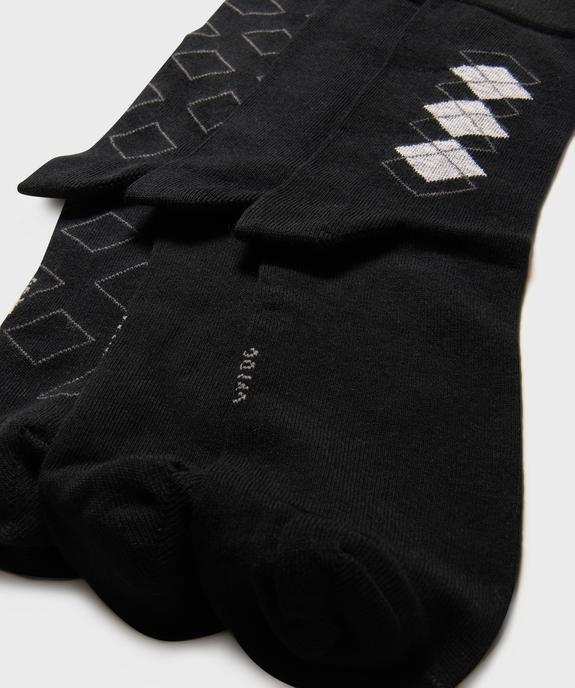 Chaussettes à motifs losanges homme (lot de 3) vue2 - GEMO(HOMWR HOM) - GEMO