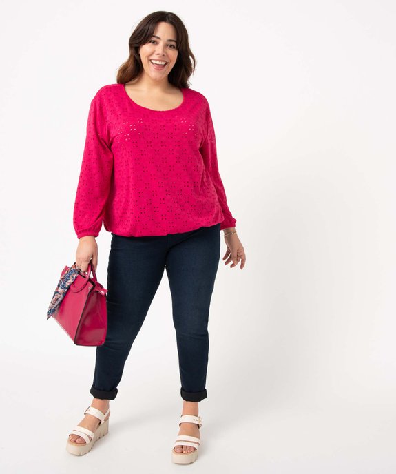 Jegging femme grande taille avec plis sur les hanches vue5 - GEMO 4G GT - GEMO