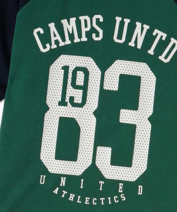 T-shirt sportswear bicolore garçon vue3 - CAMPS - GEMO