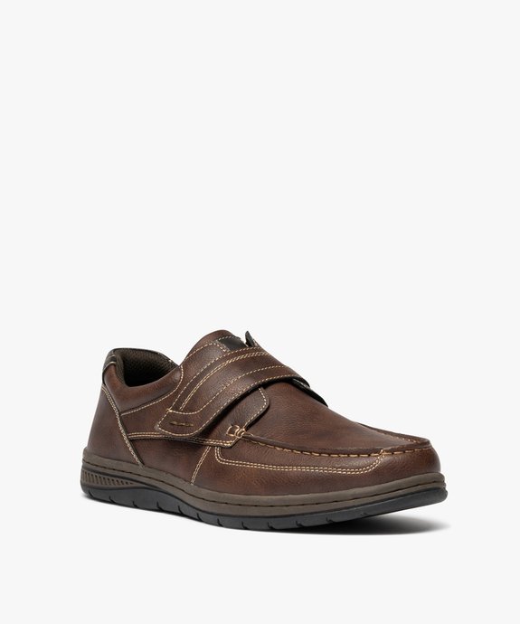 Chaussures bateau homme confort fermeture scratch vue8 - G'FLEX - GEMO