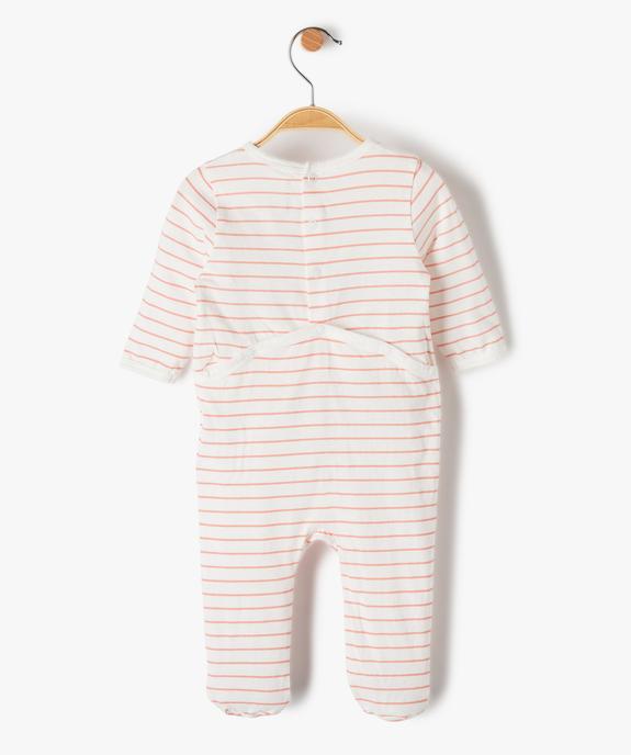 Pyjama bébé en jersey rayé à motifs velours et paillettes vue4 - GEMO(BB COUCHE) - GEMO
