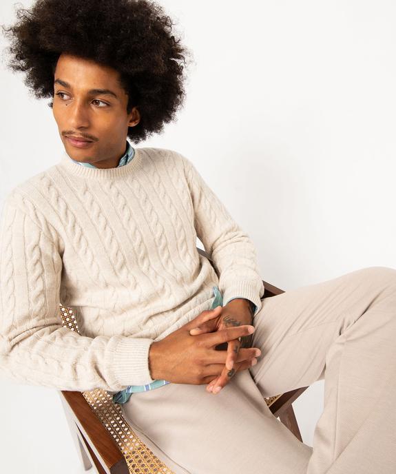 Pull douillet à torsades homme vue1 - GEMO (HOMME) - GEMO