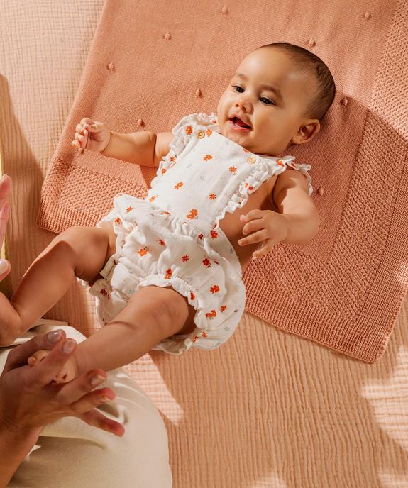 Combinaison courte à motifs fleuris et volants bébé fille vue6 - GEMO(BB COUCHE) - GEMO